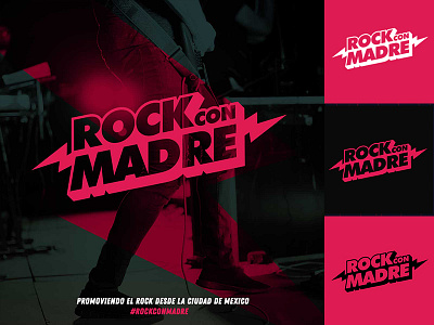Rock Con Madre blog branding concert gig lighting logo mexico music punk rock thunder