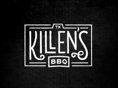 Killen's BBQ Logo barbecue barbeque bbq label logo restaurant retro stamp texas vintage