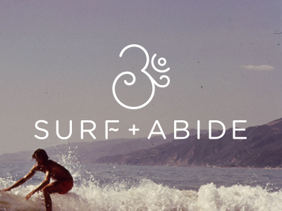 Surf + Abide Logo 2 abide logo om surf symbol