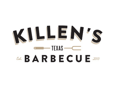 Killens BBQ Logo 3 barbecue barbeque houston logo texas typography vintage