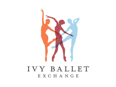 Ivy Ballet Exchange Logo arts ballet dance dancer ivy league logo silhouette university