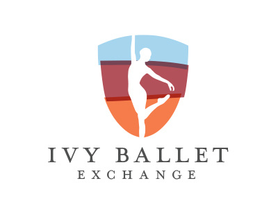 Ivy Ballet Exchange Logo 2 arts ballet dance dancer ivy league logo silhouette university