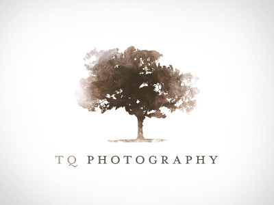Photography Logo branding brown foliage logo oak photography tq tree watercolor