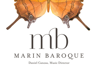 Marin Baroque Logo 2 butterfly chamber choir classical instrument logo marin baroque music orchestra