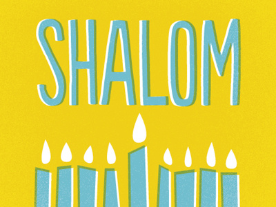 Shalom Hanukkah Card candles card festival hanukkah holiday jewish menorah shalom