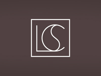 Laura Cogan Singleton Logo initials interior designer lcs logo monogram square