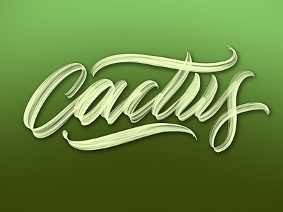 Cactus typography type typography