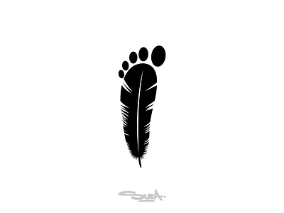 Light footprint design logo