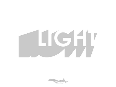 Light letters light logo monogram negativespace shadow type typography