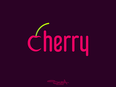 Cherry cherry design fruit logo monogram sweet type typography