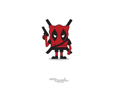 SpongePool deadpool digitaldesign illustration spongebob