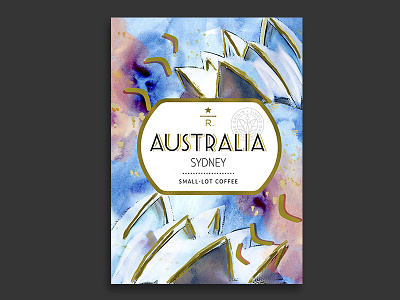 Starbucks Reserve Single Origin- Australia abstract australia card digital illustration single origin starbucks starbucks reserve sydney