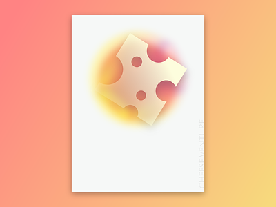 Poster Design cheese clean gradient minimal poster