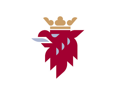 gryphon head branding crown fanart flat graphic design head heraldry idenity illustrator logo royal saab scania vector