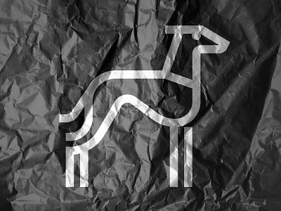 The Hound dog geometric graphic design icon identity illustration logo pictogram thick lines tshirt design