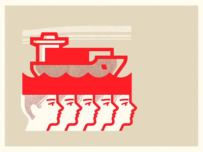 Pioneer Cargo Poster cargo graphic design icon illustration illustrator red russian shipping soviet vector