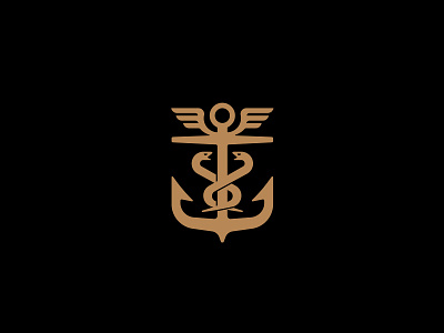 Nakhodka Emblem anchor branding caduceus coat of arms graphic design heraldry icon logo