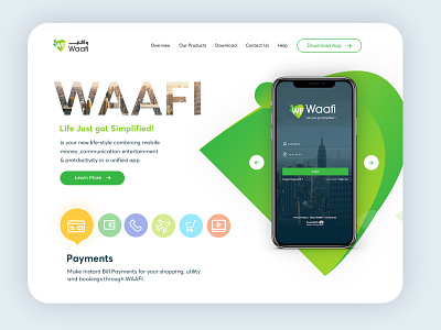 waafi app landingpage mobile app uidesign ux webdesign