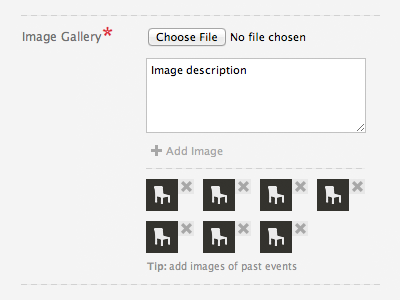 Image Gallery Input file form input ui