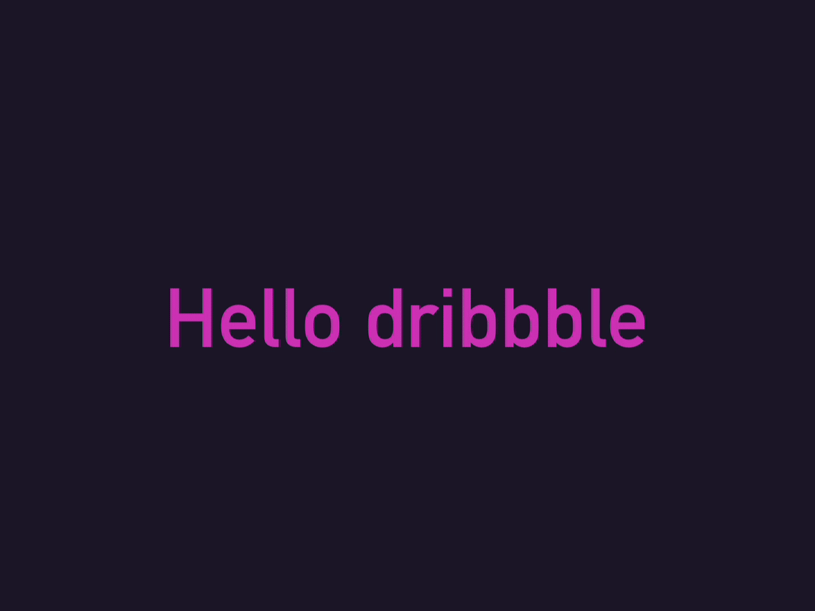 Hello dribbble dribbble illustration motion graphics