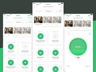 Maevi Home App app design design interface design minimal app smart home ui uiux ux