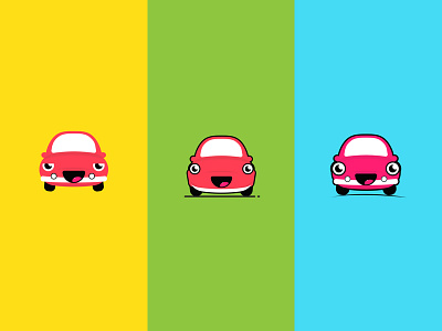 Car Characters Icon Illustration