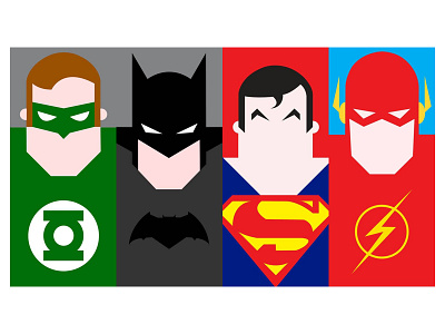 DC Comics superhero characters illustration