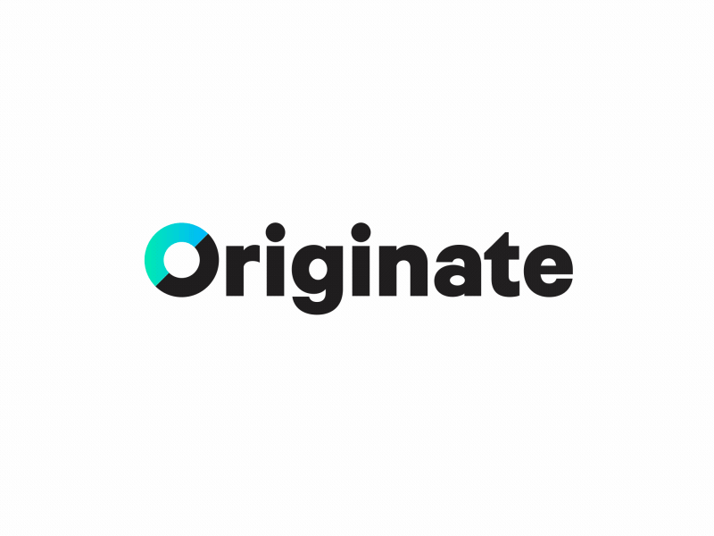 Originate wordmark animation animation branding geometry gif gradient graphics motion pattern rebrand space typography wordmark