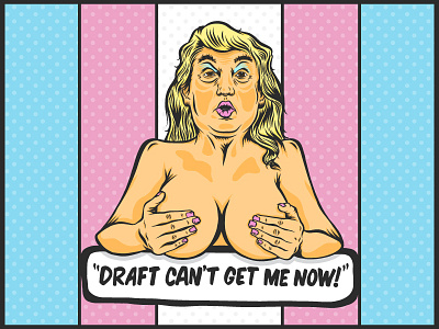 Trans Trump. illustration popart tramp trump typography
