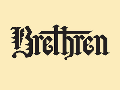 Brethren Old Style handlettering logo type typography