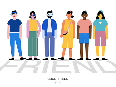 COOL FRIEND design illustration ui