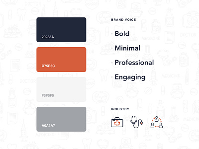 Med-Tech Branding Guidelines app branding clean color design flat identity interaction design minimal type typography ui ux