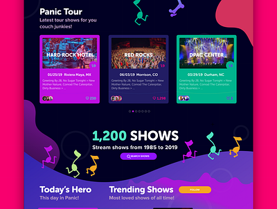 Panic Tour app design ux