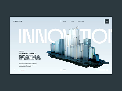 FutureSkyLines Home Transitions brand design inspiration interaction ui ui design ux ux design web web design