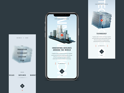 FutureSkyLines Mobile brand inspiration interaction ui ui design ux ux design web web design