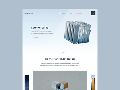 FutureSkyLines Manufacturing app colors design illustration minimal page ui ux web website