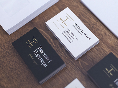 Tovstyy & Partners Advocates branding black branding corporate gold lawyers print