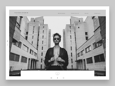 Photographer Home Page blackwhite homepage monochrome photographer photography portfolio web webdesign