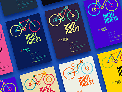 Nightride Non Profit Branding bicycle branding logotype non profit poster visual identity