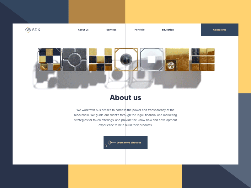 SDK Scroll on Steroids 🔥 3d block chain blockchain landing page marketing ui ui ux design ui animation web design