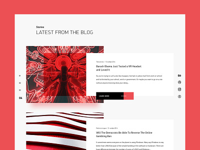 Badass+Creative Agency Blog agency blog creative red ui web design