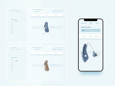 Accessories ecommerce mobile ui web design