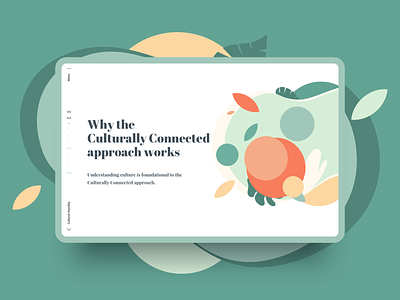 Culturally Connected Final Direction abstract educational healthcare infographic primitive ui web design