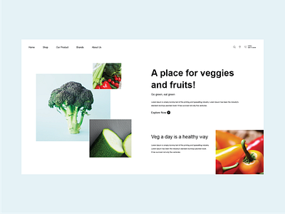 Veggies Design Concept design landing page ui ux vegetable design web website