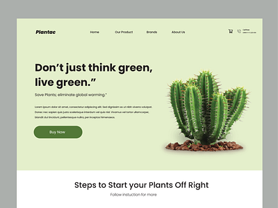 Plants Landing Page app branding design earth green illustration ios logo mobile plants tree ui ux web web design website