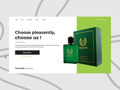 Perfume landing page app brand branding design illustration ios landing page logo perfume ui ux web website