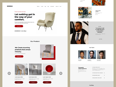 Chair Landing Page app branding chair design furniture illustration ios landing page logo ui ux web website
