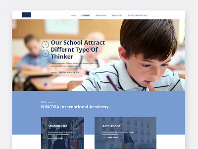 School Website college education learn lms school student ui university ux website