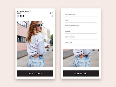 Shopping app blue cloth find home ios jeans mobile notice ui userinterface ux white