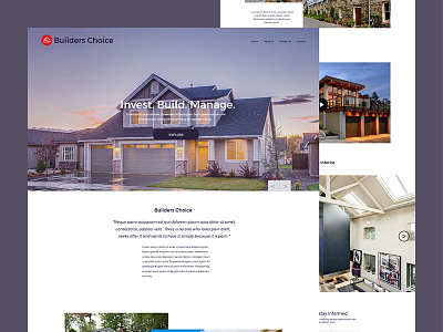 Builder Choice builder home house interior invest landing page purple redesign rent ui web